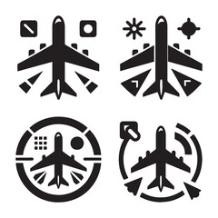 Airplane icon.Plane vector. Transportation sign isolated on white background.Simple airplane mode illustration for web and mobile platforms, Airplane aviation / airline plane top view flat vector icon