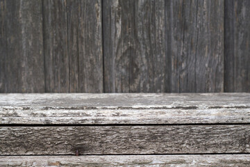 old grey wooden background with planks