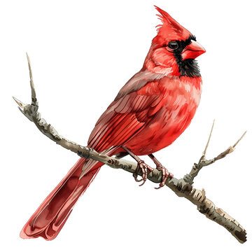 recommend clip art: Watercolor Cardinal Red Bird