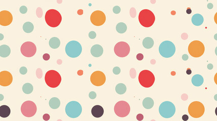 multicolored dot circles seamless pattern