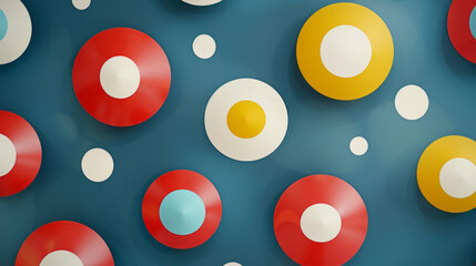 multicolored dot circles seamless pattern