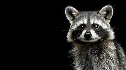   A close-up of a raccoon's face with the words HHW Conserves above it