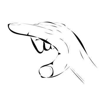 Zeigende Hand