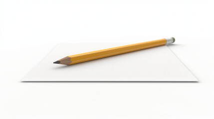 pencil and notebook isolated in white
