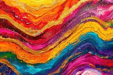 Multicolored melodies. Abstract waves of creativity
