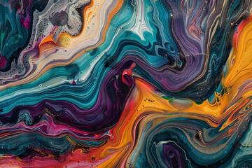 Colorburst crescendo. Abstract waves in vivid hues