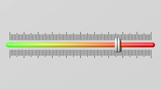 Schieberegler wechselt von Minimum auf Maximum