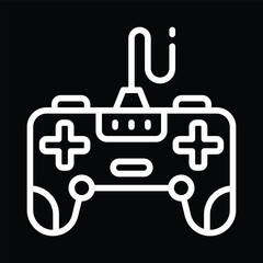 gaming controller icon outline design