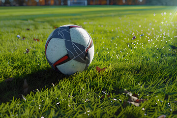 Germany, Hesse, Offenbach am Main, 28.01.2024 a EURO 2024 UEFA bal on the green grass - 2024 Germany