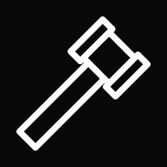 war hammer icon outline design