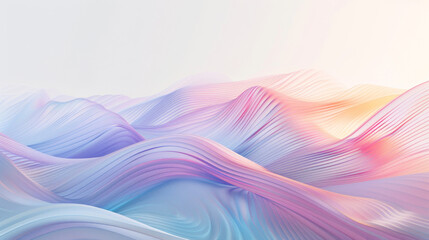 Elegant wavy pattern with a soft gradient of pastel hues for design backgrounds