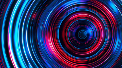 Abstract blue and red neon vortex