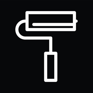 recommend clip art: paint roller icon outline design