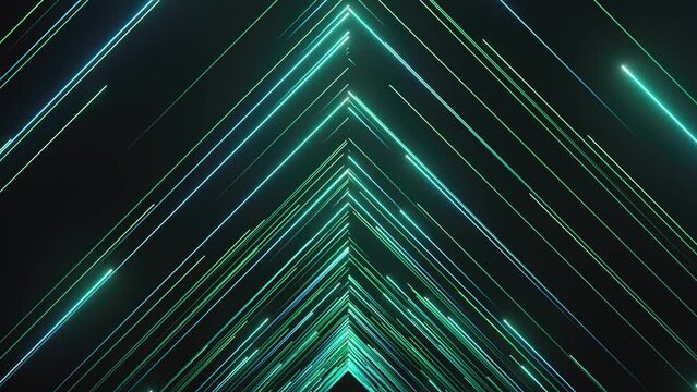 3d looping animation. Abstract futuristic background with blue neon rays and glowing lines. Fantastic wallpaper. Empty stage with reflection, showcase for presentation