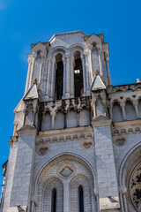 Roman Catholic Basilica of Notre Dame de Nice (Basilique de Notre-Dame-de-l'Assomption de Nice, 1864 -1868) on the Avenue Jean Medecin in the center of Nice. Nice, France. - 788794523