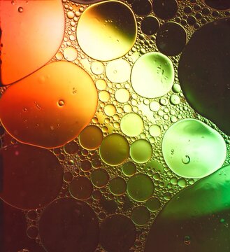  fondo abstracto de Burbujas  y gotas coloridas en 2 D, 
