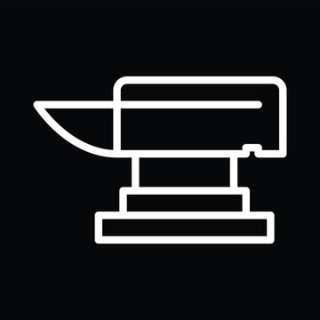 recommend clip art: anvil icon vector outline design