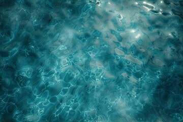 Top View of Blue Sea Surface: Beach Waves Texture - obrazy, fototapety, plakaty