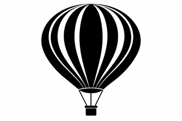 hot air balloon silhouette vector illustration