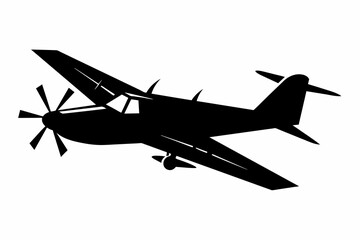 Fototapeta na wymiar skywriting plane silhouette vector illustration