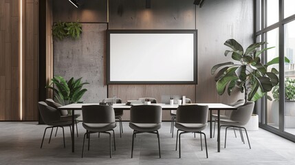 Office Meeting Room Display Mockup, Ideal for Presentations, AI Created