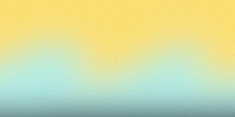 Grainy gradient background in yellow and blue turquoise for design, covers, advertising, templates, banners and posters