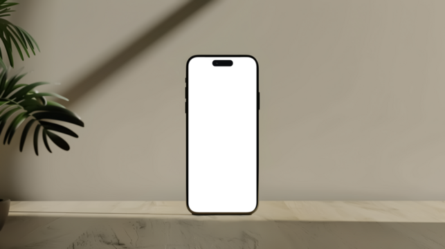 Standing smartphone with a minimalist approach with the transparent screen: easy modification