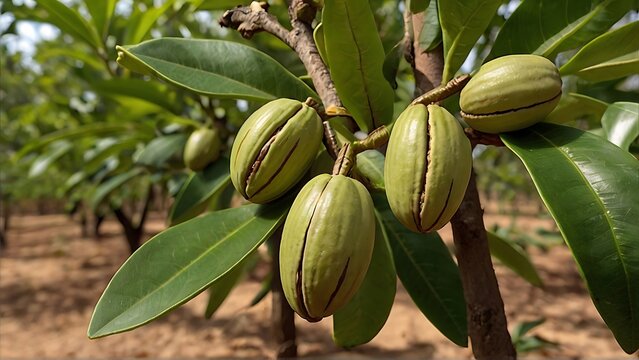 Field of Pecan Trees: Cultivating and Growing Pecans for Harvest
