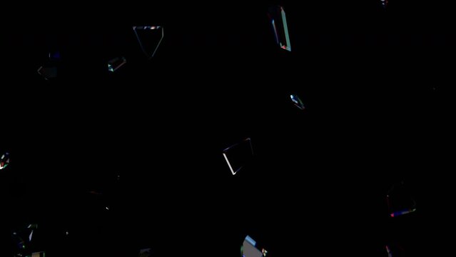 Abstract animation of cracked glass, 4k video, 3d render