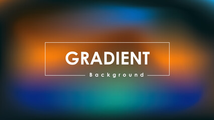 Blue Orange Exotic Abstract Gradient Background. Bizzare color blend gradient background. vibrant fluid liquid.