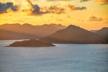 Amazing landscape of La Digue Island, Seychelles, Africa