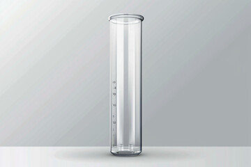 empty laboratory test tube . isolated on transparent background . PNG, cutout, or clipping path. vector icon, white background, black colour icon