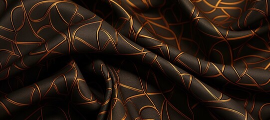 waves of gold motif fabric, cloth 5