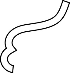 Lines curved doodle. Design elements