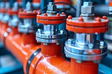 Close-Up of an Orange Fire Hydrant
