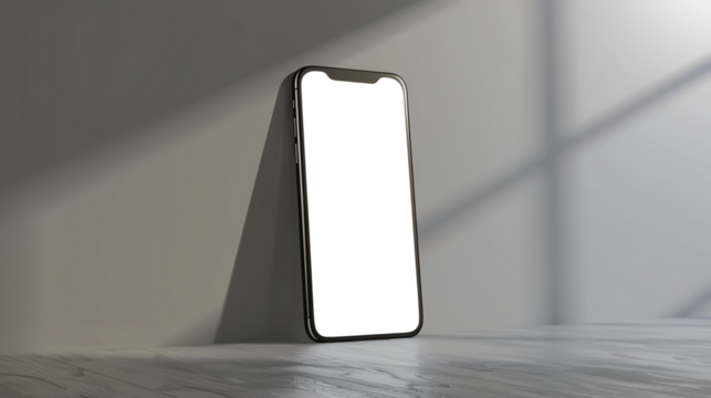 Standing smartphone with a minimalist approach with the transparent screen: easy modification