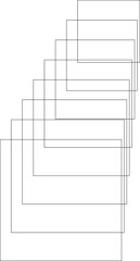 Square line blended shapes. Modern graphic design elements