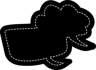 Black speech bubble. Dialog, talk, speech, think, chat