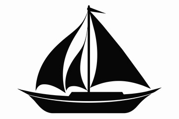 boat silhouette vector illustration