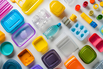 Versatility and Sustainability: An Array of Products Made From Polypropylene (PP) Plastic - obrazy, fototapety, plakaty