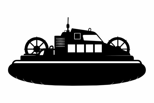 recommend clip art: hovercraft silhouette vector illustration