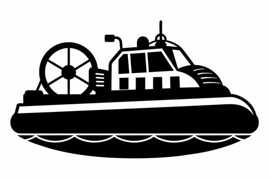 recommend clip art: hovercraft silhouette vector illustration