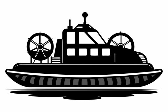 recommend clip art: hovercraft silhouette vector illustration