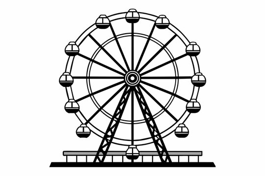 recommend clip art: ferris wheel silhouette vector illustration