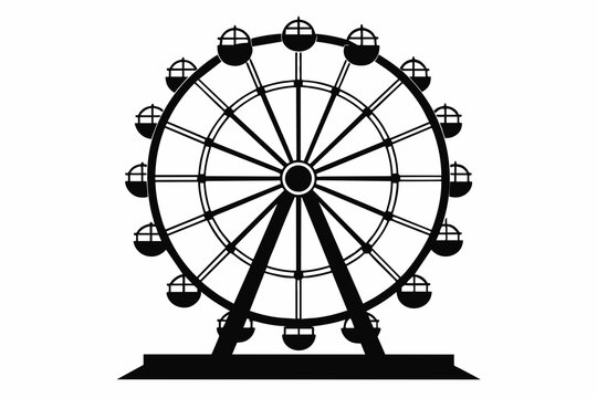 recommend clip art: ferris wheel silhouette vector illustration