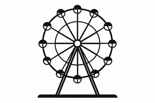 recommend clip art: ferris wheel silhouette vector illustration