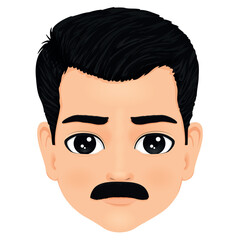 male portrait with ball beard 