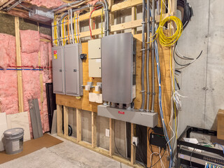 Wired for solar - Upgraded basement utility room connected to rooftop solar panels and battery...