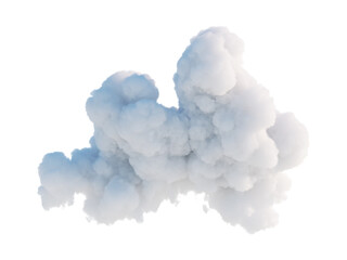 3d rendering. Cloud clip art isolated on white background. Fluffy cumulus. Fantasy sky - 788823388