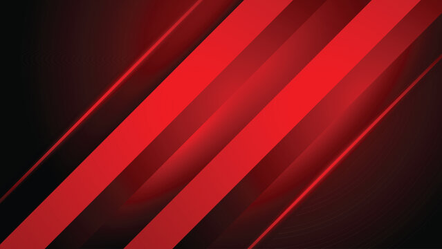 Black, grey red virtual abstract background overlap triangle layer with neon line lights. Spectrum vibrant colors laser show. Video game background. Landing page, gaming website banner template design